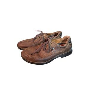 Ecco Fusion Moc Toe Oxford Tan Leather Shoes‎ Men's Size 11 US 44 EU